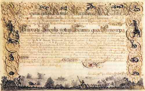 Konsekrationsurkunde von 1732